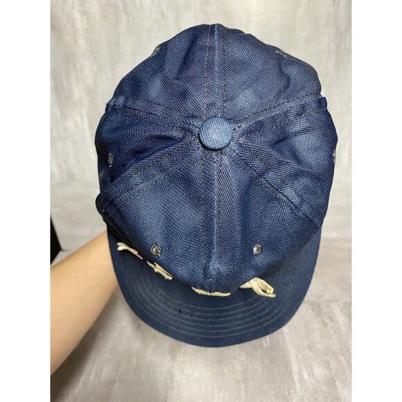 VINTAGE Chicago White Sox Hat Cap Snap Back Mens Navy MLB Baseball Stars 90s - Picture 8 of 11